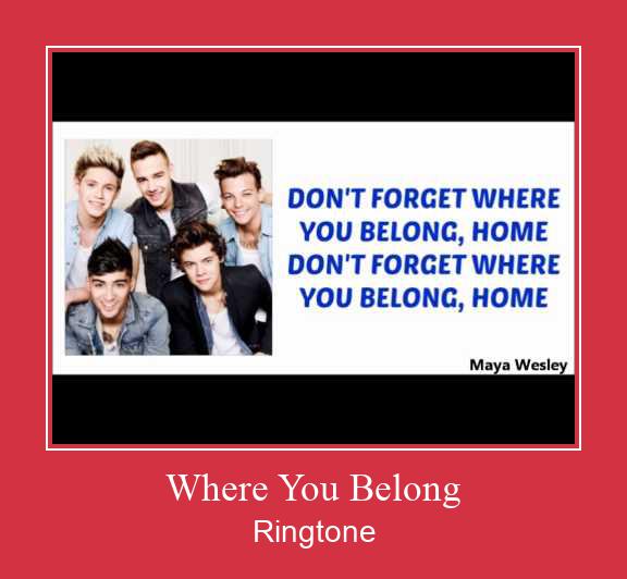 Where You Belong Ringetone Download GRATIS.