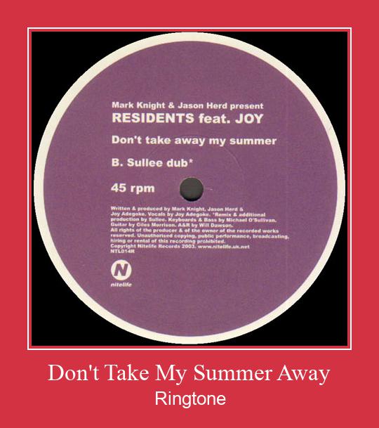 Don't Take My Summer Away 벨소리 다운로드 무료