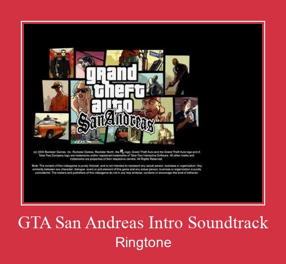 GTA San Andreas Intro Soundtrack 벨소리 다운로드 무료