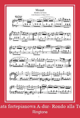 Sonata Fortepianowa A-dur- Rondo Alla Turca Suoneria Download gratuito.
