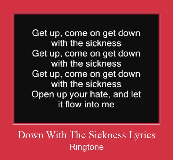Down With The Sickness Lyrics Nada Dering Unduh gratis