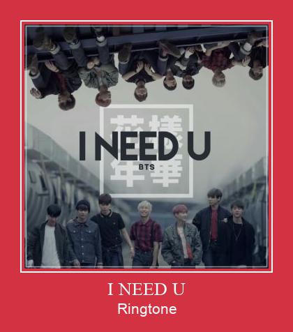 I NEED U 着信音を無料でダウンロード