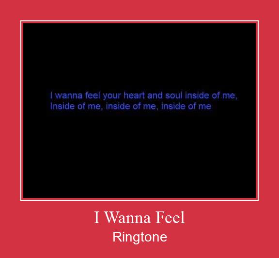I Wanna Feel  벨소리 다운로드 무료