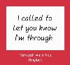 Through With You zil sesi