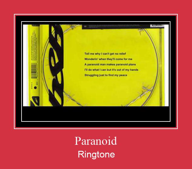 Paranoid 벨소리 다운로드 무료