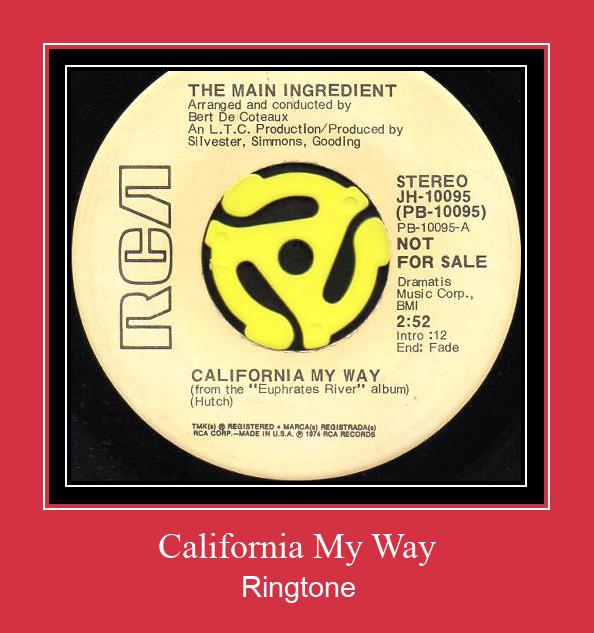 California My Way ரிங்டோன் பதிவிறக்க இலவச