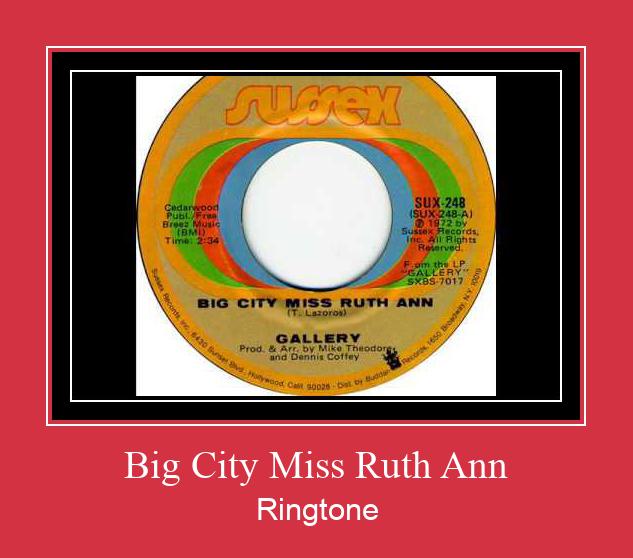 Big City Miss Ruth Ann Ringtone تنزيل مجاني