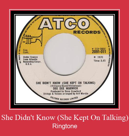 She Didn't Know (She Kept On Talking) Ringtone Download Free