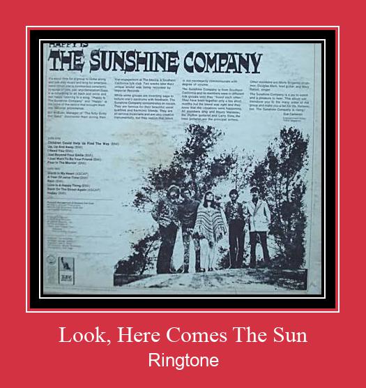 Look, Here Comes The Sun ರಿಂಗ್ಟೋನ್ ಡೌನ್ಲೋಡ್ ಉಚಿತ