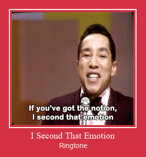 I Second That Emotion रिंगटोन मुफ्त डाउनलोड करें