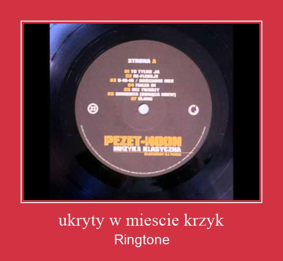 Ukryty W Miescie Krzyk Рингтоне Бесплатно бесплатно