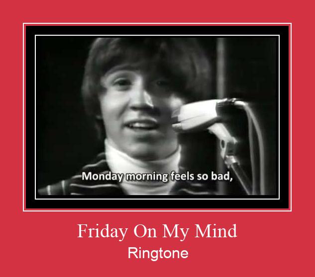 Friday On My Mind Ringtone Download pulsuz