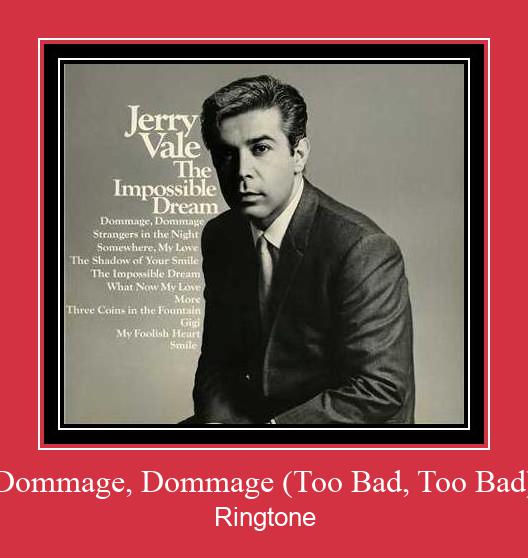 Dommage, Dommage (Too Bad, Too Bad) ดาวน์โหลดริงโทนฟรี