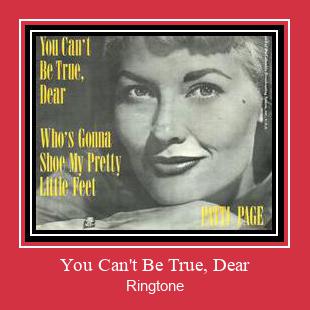You Can't Be True, Dear Ringtone Download pulsuz