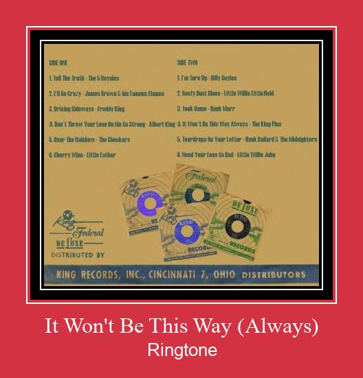 It Won't Be This Way (Always) Ringtone Завантажити безкоштовно