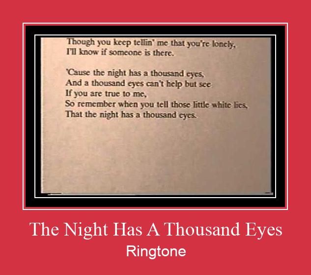 The Night Has A Thousand Eyes Ringtone allalaadimine tasuta