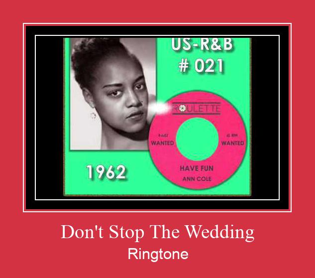 Don't Stop The Wedding Ringtone Download Free