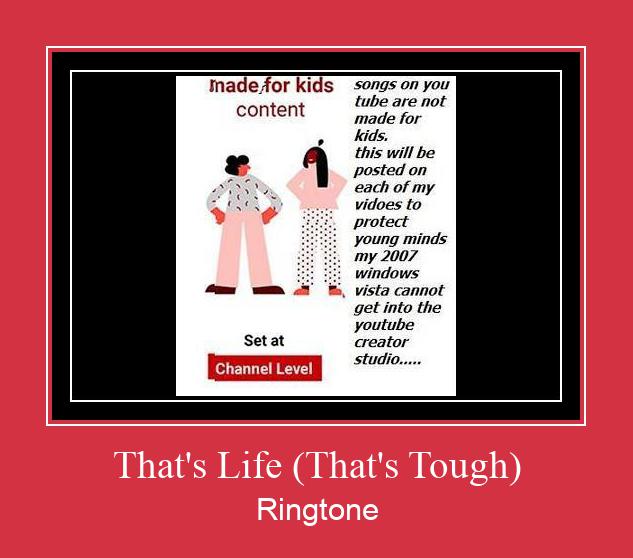 That's Life (That's Tough) Ringtone تنزيل مجاني