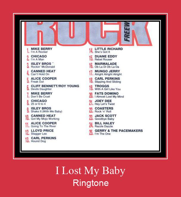 I Lost My Baby 벨소리 다운로드 무료