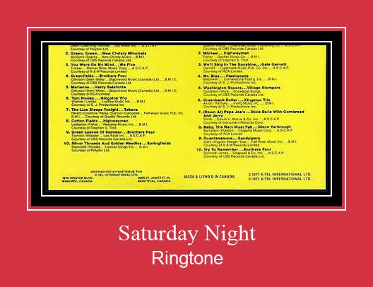 Saturday Night Suoneria Download gratuito.