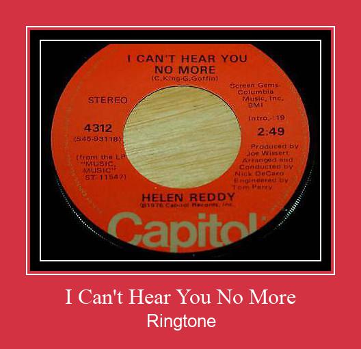 I Can't Hear You No More ರಿಂಗ್ಟೋನ್ ಡೌನ್ಲೋಡ್ ಉಚಿತ
