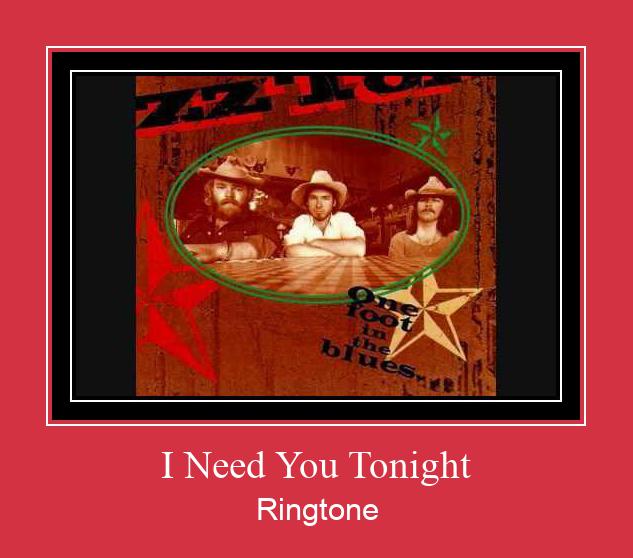 I Need You Tonight צלצול הורד חינם