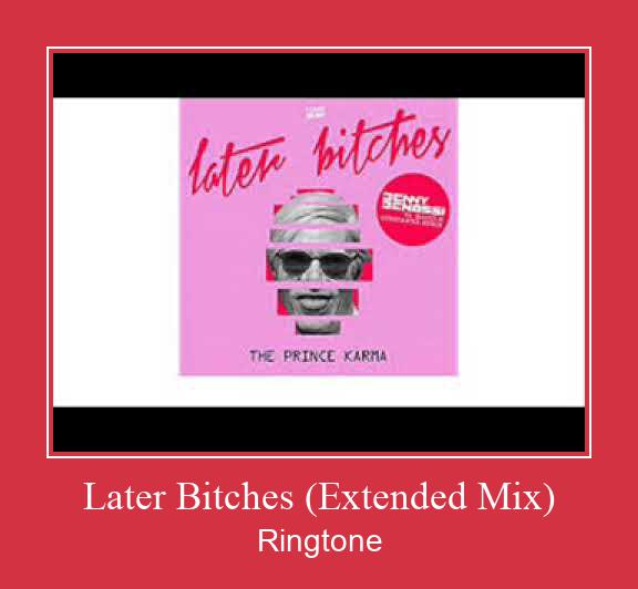 Later Bitches (Extended Mix) రింగ్టోన్ ఉచితంగా డౌన్లోడ్ చేసుకోండి