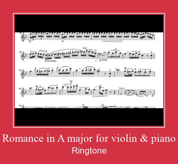 Romance In A Major For Violin & Piano Ringtone Download Free