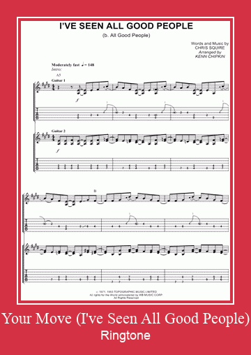 Your Move (I've Seen All Good People) Ringtone Muat turun percuma. Your Move (I've Seen All Good People) Ringtone Muat turun percuma.